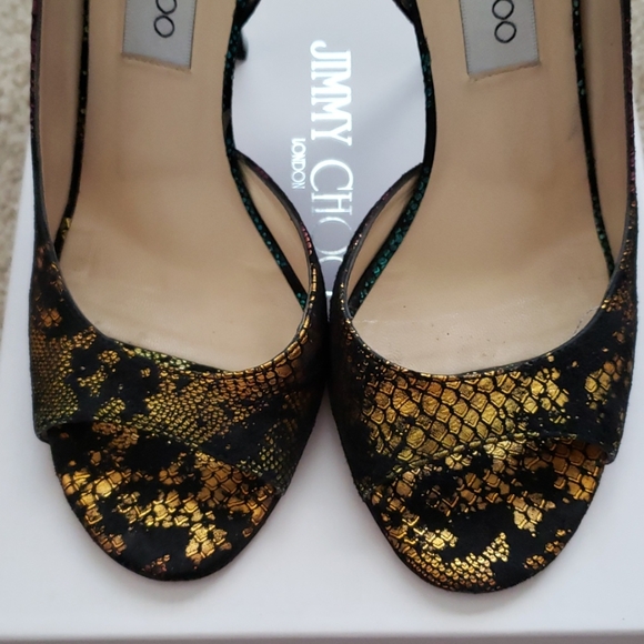 Jimmy Choo RARE Rainbow suede heels sz 6/36 - Picture 7 of 11